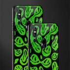 acid smiles neon green glass case for vivo v15 image-2