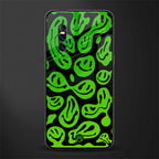 acid smiles neon green glass case for vivo v15 pro image