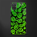 acid smiles neon green glass case for samsung galaxy a51 image