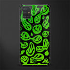 acid smiles neon green glass case for samsung galaxy a51 image
