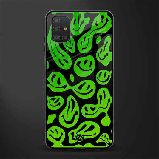 acid smiles neon green glass case for samsung galaxy a51 image
