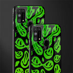 acid smiles neon green glass case for samsung galaxy f41 image-2