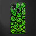 acid smiles neon green glass case for samsung galaxy f41 image