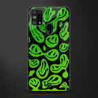 acid smiles neon green glass case for samsung galaxy f41 image