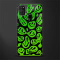 acid smiles neon green glass case for samsung galaxy m21 image