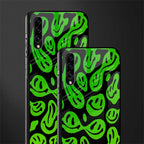 acid smiles neon green glass case for samsung galaxy a70s image-2