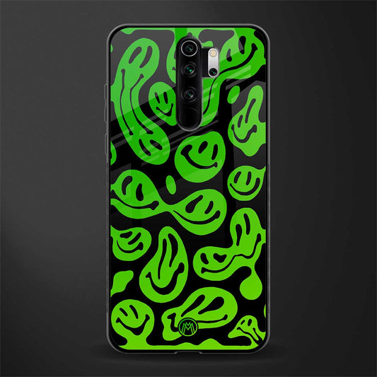 acid smiles neon green glass case for redmi note 8 pro image