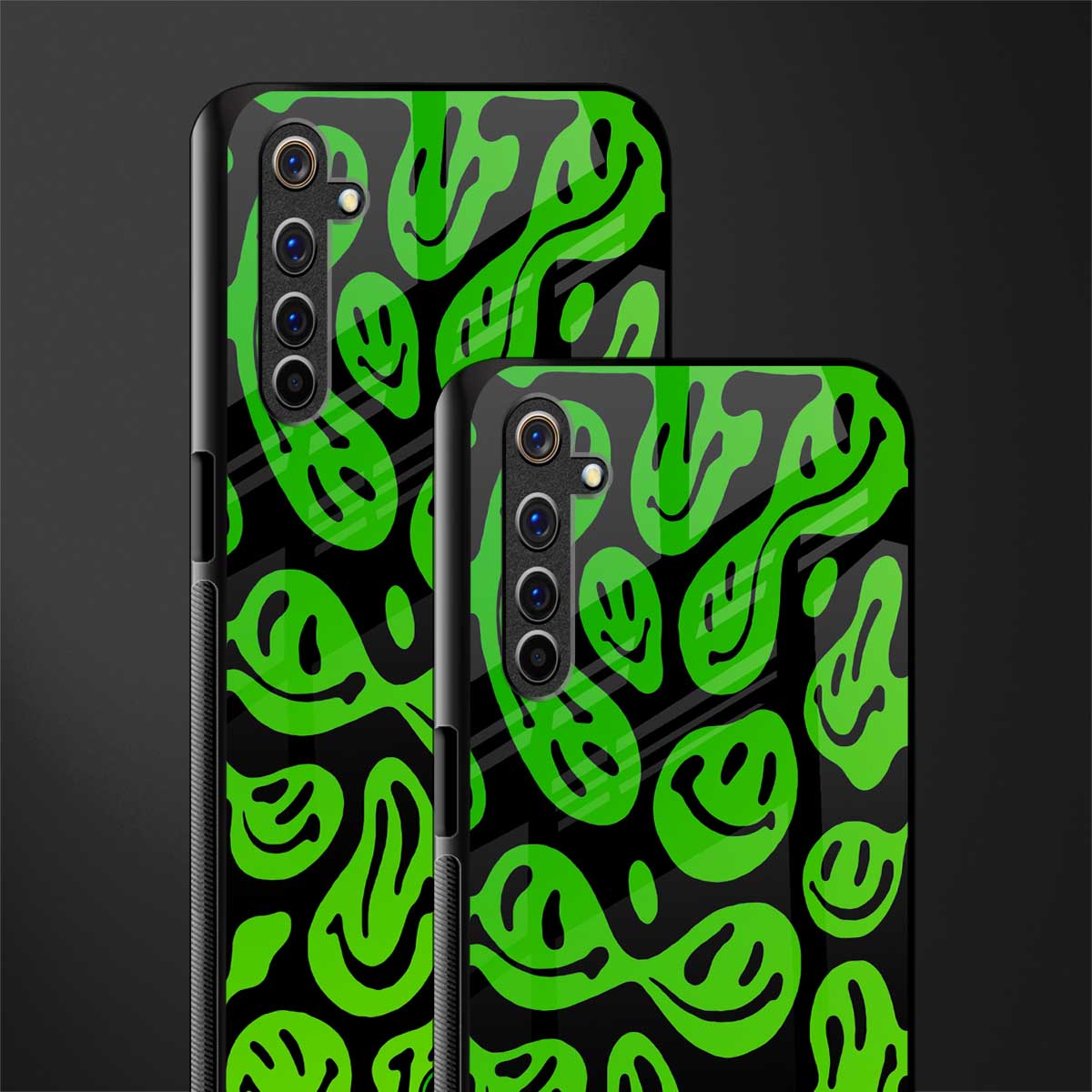 acid smiles neon green glass case for realme 6i image-2