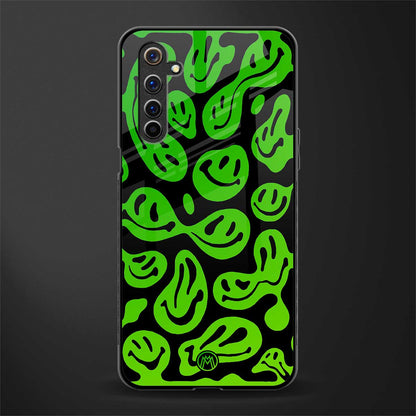 acid smiles neon green glass case for realme 6i image