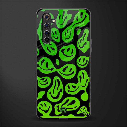 acid smiles neon green glass case for realme 6 pro image