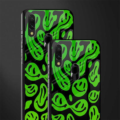 acid smiles neon green glass case for redmi note 7 image-2