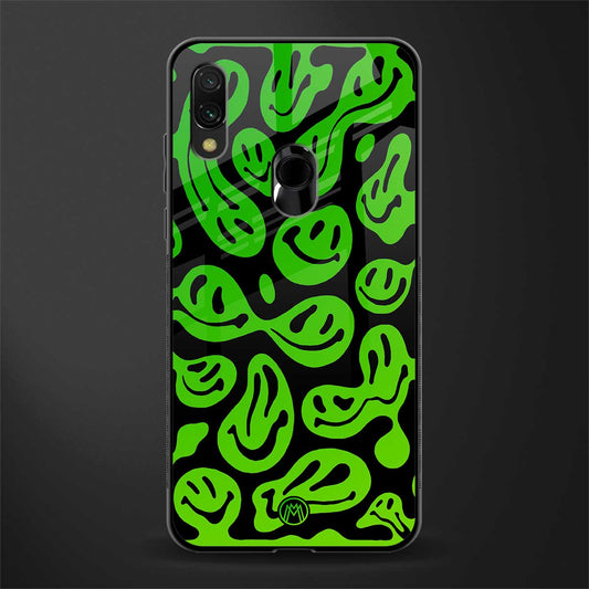acid smiles neon green glass case for redmi note 7 image