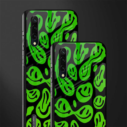 acid smiles neon green glass case for mi a3 redmi a3 image-2
