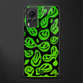 acid smiles neon green glass case for vivo x60 pro image
