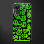 acid smiles neon green glass case for vivo x60 pro image