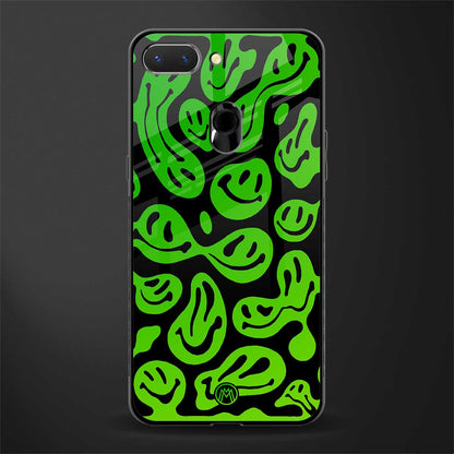 acid smiles neon green glass case for oppo a5 image