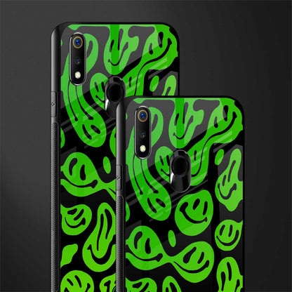 acid smiles neon green glass case for realme 3 pro image-2