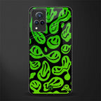 acid smiles neon green glass case for vivo v21 5g image