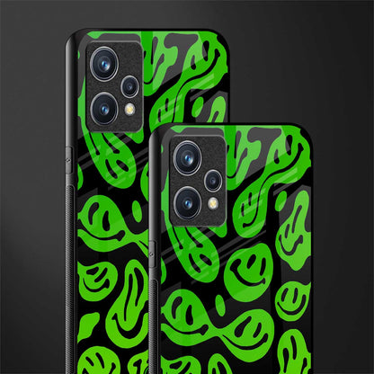 acid smiles neon green glass case for realme 9 4g image-2