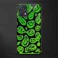acid smiles neon green glass case for realme 9 4g image