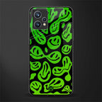 acid smiles neon green glass case for realme 9 4g image