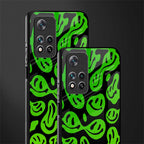 acid smiles neon green glass case for poco m4 pro 5g image-2