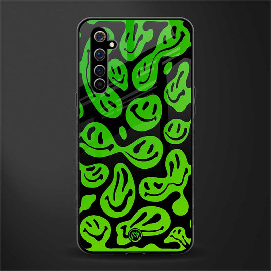 acid smiles neon green glass case for realme x50 pro image