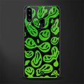 acid smiles neon green glass case for samsung galaxy a20s image