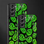 acid smiles neon green glass case for samsung galaxy s21 fe 5g image-2