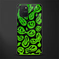 acid smiles neon green glass case for samsung galaxy a91 image