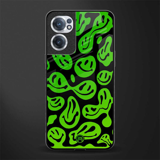 acid smiles neon green glass case for oneplus nord ce 2 5g image