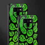 acid smiles neon green glass case for samsung galaxy note 9 image-2