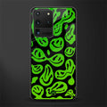 acid smiles neon green glass case for samsung galaxy s20 ultra image