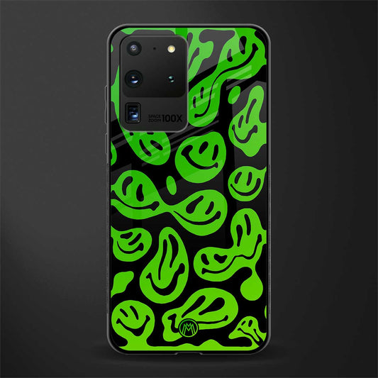 acid smiles neon green glass case for samsung galaxy s20 ultra image