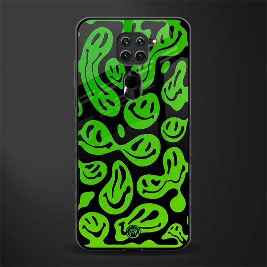 acid smiles neon green glass case for redmi note 9 image