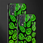 acid smiles neon green glass case for oneplus nord 2 5g image-2
