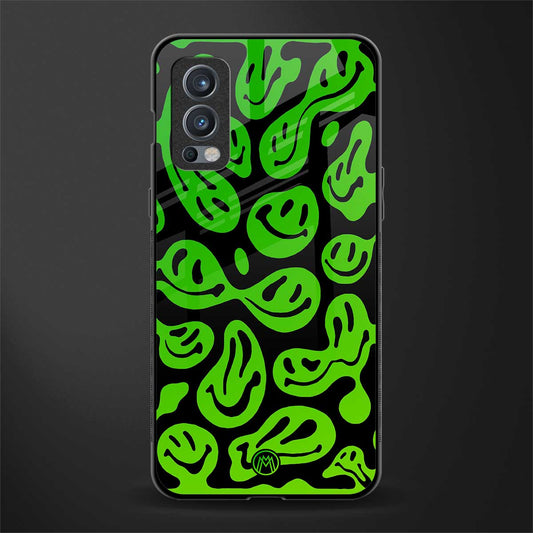 acid smiles neon green glass case for oneplus nord 2 5g image