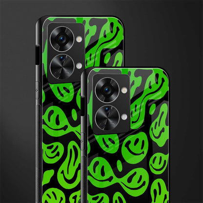 acid smiles neon green glass case for phone case | glass case for oneplus nord 2t 5g