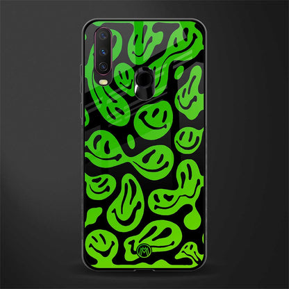 acid smiles neon green glass case for vivo y12 image