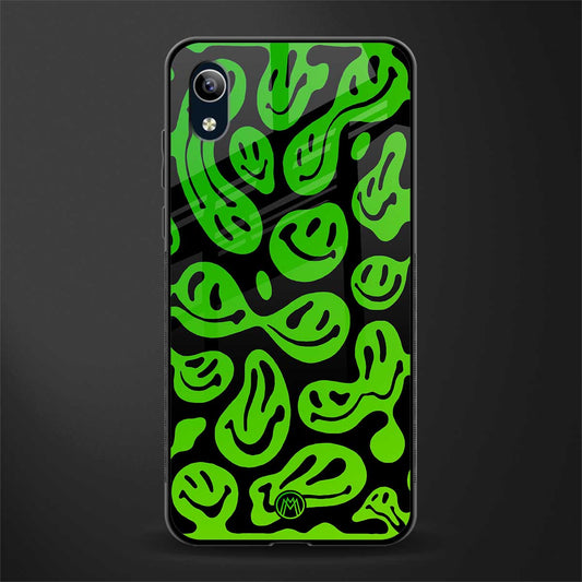 acid smiles neon green glass case for vivo y90 image