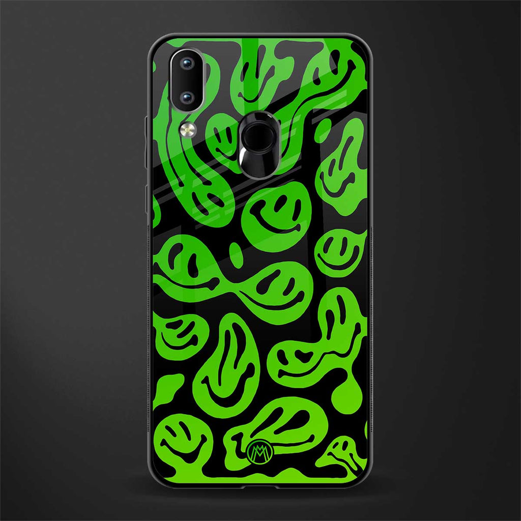 acid smiles neon green glass case for vivo y95 image