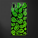acid smiles neon green glass case for vivo v11 pro image