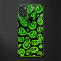 acid smiles neon green glass case for samsung galaxy a21s image