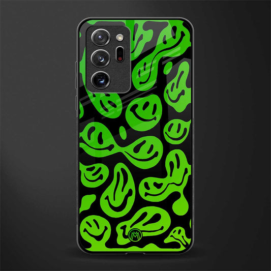 acid smiles neon green glass case for samsung galaxy note 20 ultra 5g image