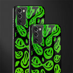 acid smiles neon green glass case for samsung galaxy note 20 image-2