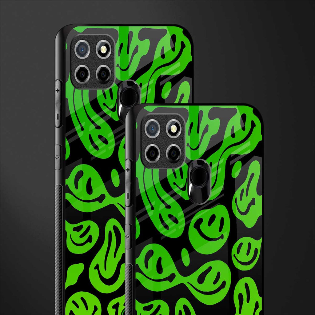 acid smiles neon green glass case for realme narzo 20 image-2