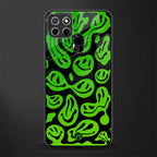 acid smiles neon green glass case for realme c25 realme c25s image