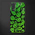 acid smiles neon green glass case for realme narzo 20 pro image