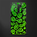 acid smiles neon green glass case for redmi 9 prime image