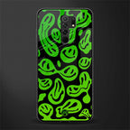 acid smiles neon green glass case for redmi 9 prime image
